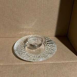 Orrefors sweden crystal votive candle holder . Etched on the bottom orrefors